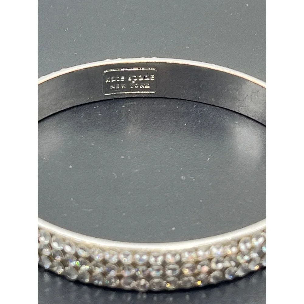 Kate Spade New York Razzle‎ Dazzle Heavy Metals Row Bangle Silver Bracelet